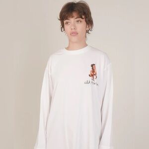 NWOT House of Sunny Wild Horses Long Sleeve Skate Tee